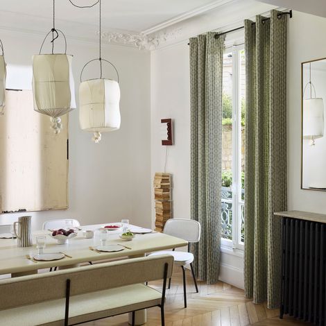 Rideau en Jacquard bicolore à carreaux CASTIN
