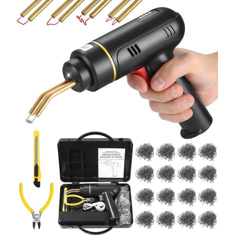 Poste à souder en plastique 200 W rechargeable USB 800 agrafeuses chaude soudure plastique sans fil kit réparation pare-chocs kayak canoë