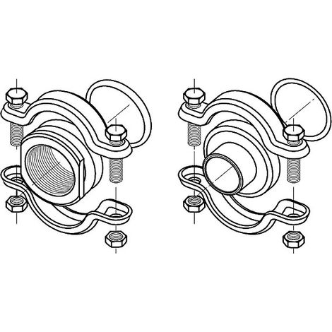 Accessoires pour pompes centrifuges verticales : accouplement à bride CRN1, 3, 5 Rp1 EPDM