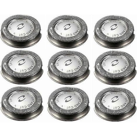 9 têtes de rasoir de rechange pour lames de rasoir Philips Norelco HQ3, HQ4, HQ55, HQ56, HQ6900, HQ6868, HQ5812 et HQ6874 (1/4)