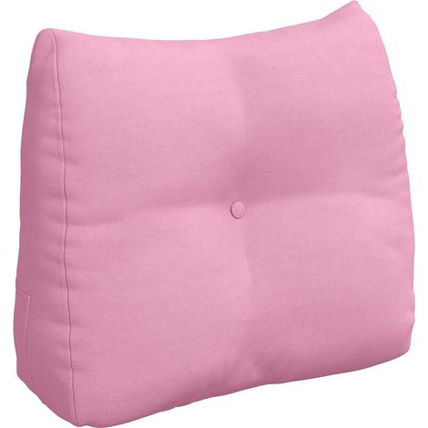 Cojín de Espalda Rosa 60 x 24 x 50 cm tela vidaXL