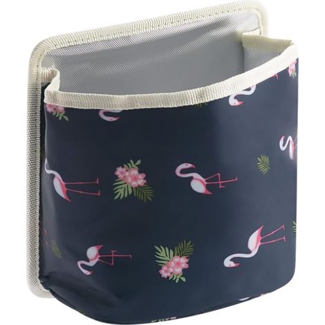 Poubelle de voiture mignonne, petite poubelle pour siège avant et arrière, sac poubelle suspendu pour voiture, organisateur de rangement pour véhicule (bleu) (1/5)