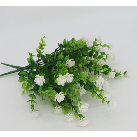 Fleurs artificielles d'extérieur, fausses plantes vertes en plastique d'intérieur-AquaForge (1/4)