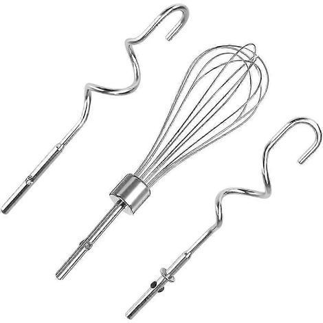 Ensemble de 3 fouets de rechange pour batteur électrique et batteur à main, comprenant des fouets pour crochet pétrisseur et fouet. (1/5)