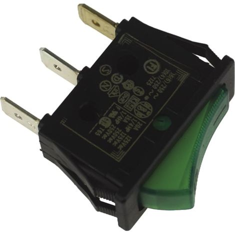 Universeel - interrupteur 16a 3 contacts vert - - 8022917990337