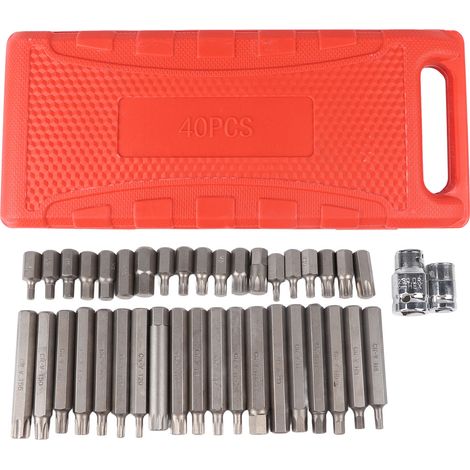 Jeu maître douilles pointe cannelée S2 avec boîte rangement plastique pour auto