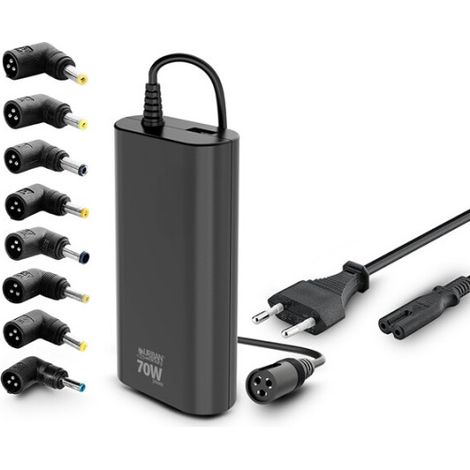 Chargeur et câble d alimentation PC Urban Factory CHARGEUR UNIVERSEL PC 70W NOIR (1/3)