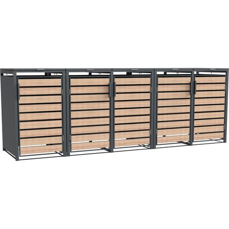 Westmann Box pour poubelles en métal Lacina  5x240 L  (1/5)