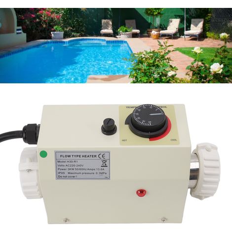 Termostato elettrico di alta qualità e facile da usare, con touchscreen, per mantenere una temperatura costante nella tua spa o vasca idromassaggio. (1/4)