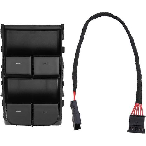 Commande de lève-vitre électrique avec fil, côté conducteur avant gauche, compatible avec Tesla Model 3 2016-2020, plastique noir brillant fdq (1/5)