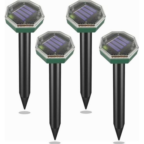 4PCS Répulsif taupe, Solaire, Ultrason, IP65, ABS, Jardin, Pelouse (1/3)