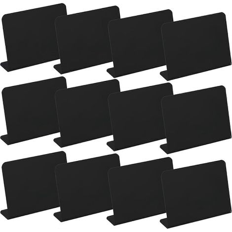 Lot de 10 mini tableaux noirs, petits tableaux noirs en forme de V, étiquettes alimentaires rectangulaires pour fêtes, buffets, mariages, anniversaires, carnavals, bals de fin d'année (Ma (1/5)