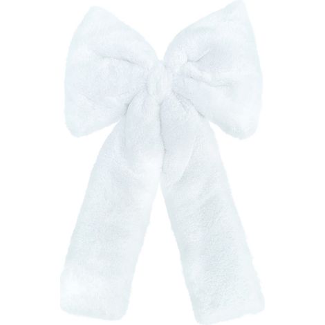 Bow - 12 Inch - Plush Velvet - Christmas Tree Topper - Door Window Wreath Garland Decoration - 1 Piece (1/5)
