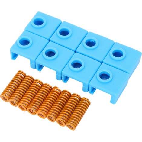 Ressorts Lit Chaud 3D 25mm Jaune - 8 Supports Silicone MK8 pour Imprimante (1/5)