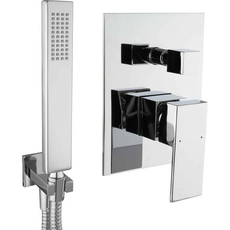 PaulGurkes Unterputz Mischbatterie mit Handbrause Wandanschlussbogen Brauseschlauch (1/5)