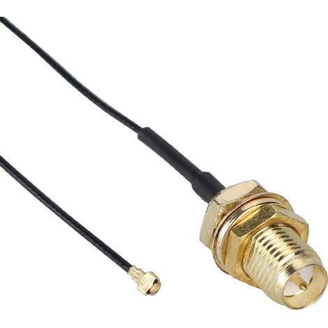 Lot de 2 Câbles WiFi IPEX4 vers RP SMA Mâle pour Carte M.2, Longueur 31cm, Antenne WiFi (1/3)