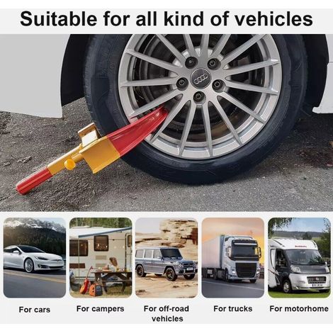 Serre-roues haute performance avec verrouillage de sécurité pour caravanes, voitures, fourgonnettes et remorques (DE) (1/5)