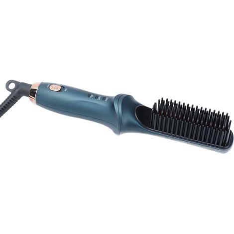 Peigne de coiffage 2 en 1, lisseur électrique intelligent à température constante, prise US 110 V, vert (1/5)