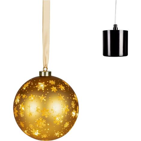 Sfera natalizia oro con LED Ø19 cm (1/4)