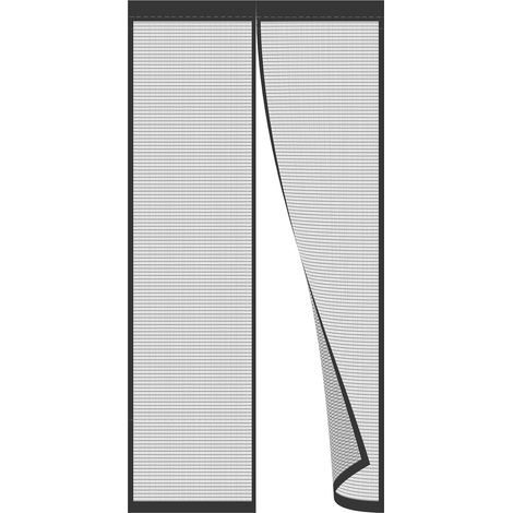 Moustiquaire Porte Finestra 175x225cm Magnetique Moustiquaire Enroulable Rideau Anti Mouche Rideau Anti Mouche pour Couloirs,Portes Noir (1/5)