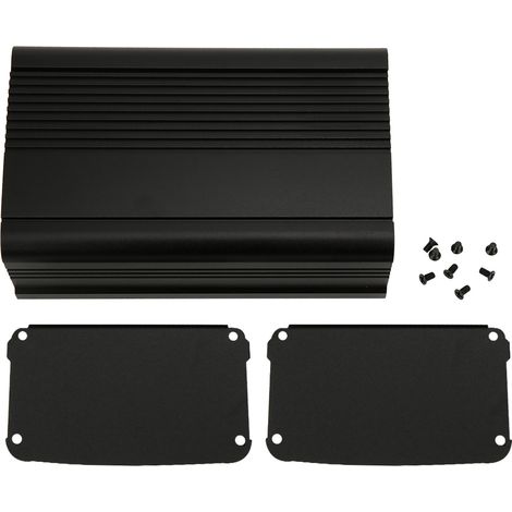Boîtier de montage en aluminium noir mat 55x95x150mm, coffret de protection DIY pour circuits imprimés et contrôleurs, étui rigide pour projets électroniques. (1/5)