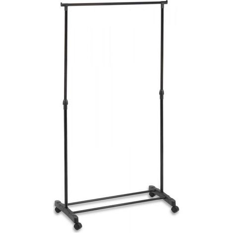 Portant à vêtements - JUANIO - Extensible réglable 90-160cm - Roulettes intégrées - Léger et compact