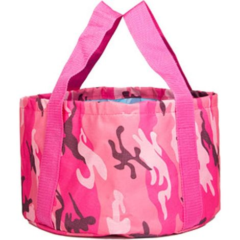 Pliant portable bassin d'eau voyage extérieur seau 15L voyage pied bassin voyage stockage lavage visage rose rouge (1/4)