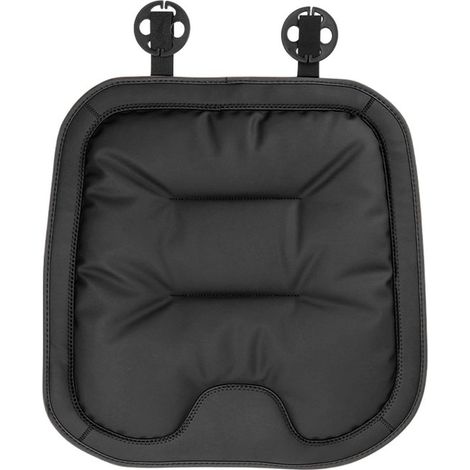 Cuscino per sedile anteriore auto, 4647 cm, in pelle nappa, antiscivolo, ergonomico, traspirante e confortevole, colore nero. (1/4)