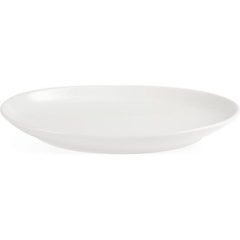 Assiettes Creuses Ovales en Porcelaine Blanche 365 x 235 mm - Lot de 2 - Olympia