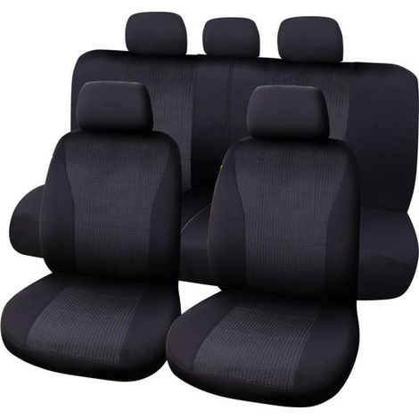JEU DE HOUSSES VIENNA 9 PCS NOIR/GRIS