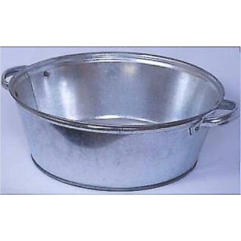 Bassin D Acier Galvanisé 13L Rond - Robuste et durable - Chantier et atelier - Beast (1/5)