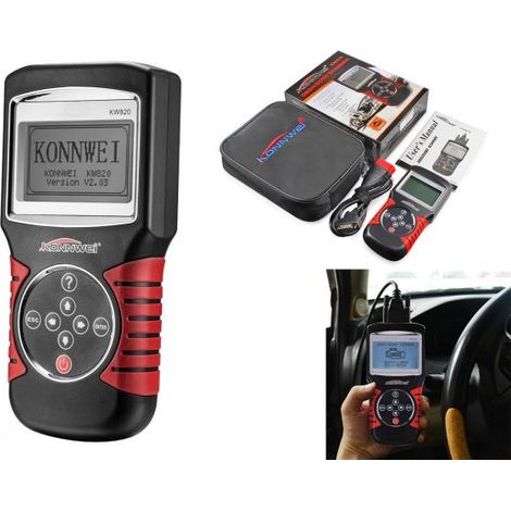 SCANNER STRUMENTO ANALISI ODBII LETTORE CODICI DIASGNOSI ODB2 EOBD KW820
