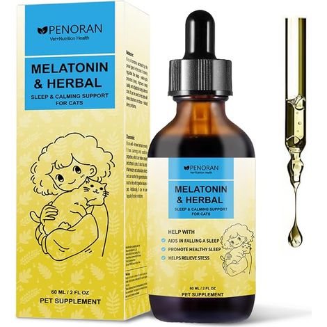 Soutien du Sommeil des Chats, traitements apaisants – avec mélange de mélatonine et d'herbes, sédatif pour Le Soin, Soutien du Sommeil paisible, Aide au Sommeil, soulagement de l'anxiété pour Les (1/5)