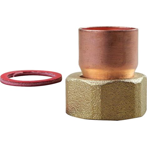 Douille droite écrou prisonnier 359 GCL Femelle 1/2"(15/21) - Tube Cuivre Ø16 (1/3)