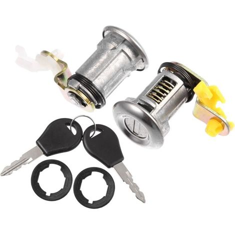 1 paire de serrures de porte gauche droite avec clé 80600-01G25 80601-01G25 pour Nissan Pickup 1984-1998 cylindre de serrure de porte côté conducteur passager (1/4)