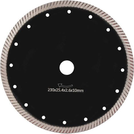 Diamanttrennscheibe für Kreissägeblätter, schwarze Scheibe, multifunktional, für Beton, Granit und Marmor, 230 mm