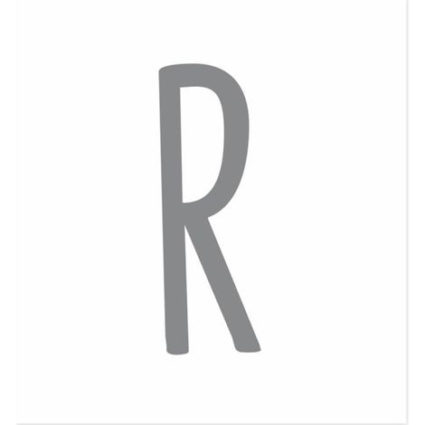 Sticker de décoration murale Lettre R - Gris (1/2)