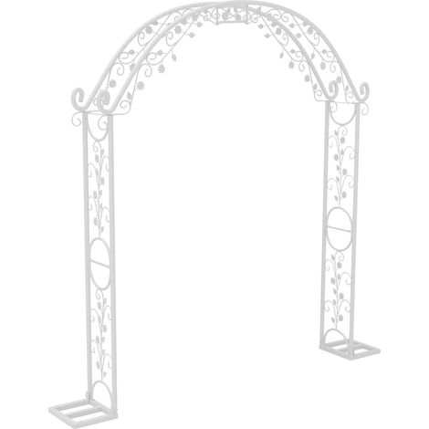Arco de boda de metal, diseño elegante, construcción robusta. (1/2)