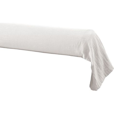 Housse de traversin L.185 cm double gaze de coton blanc - PEPA 3 (1/4)