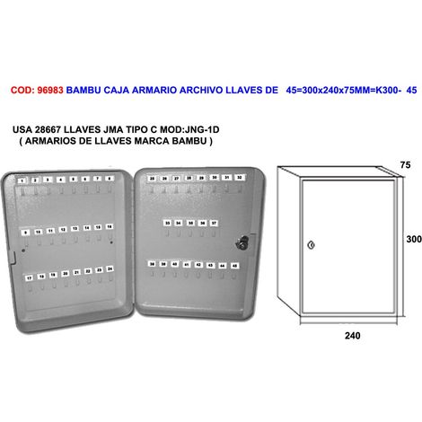 AVL Schlüsselschrank 45300x240x75mm K300-45
