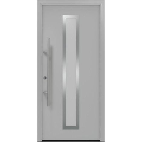 Hörmann Ecostar Haustür "ISOPRO Secur IPS 700S", weißaluminium matt (RAL 9006), 110 x 210 cm (B x H), DIN Links