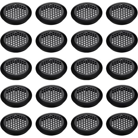 20 Pieces Stainless Steel Round Air Vent Grilles 53Mm Round Mesh Bottom Vent Hole Stainless Steel Air Vent Grille Black Air Vent Grille Round Air Vent (1/3)