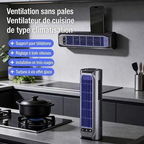 Ventilateur Bureau 6 Pouces 20 x 7,5 x 18 cm Beige 4000 mAh 3 Vitesses Rotatif 360° (1/4)