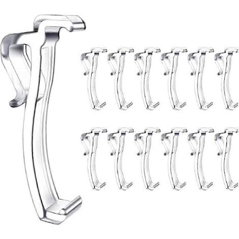 2,5-Zoll-Gardinenclips, Fensterjalousienclips, transparenter Kunststoff (12 Stück) (1/5)