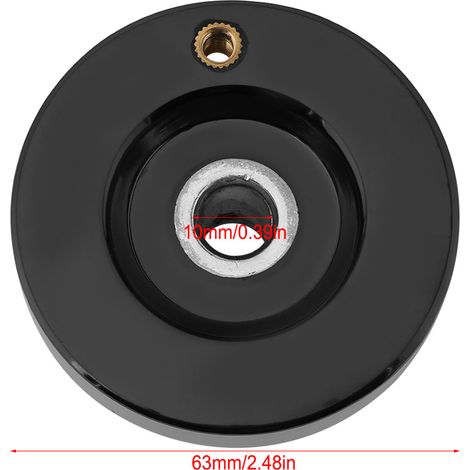 1 volant à main arrière ondulé pour tour fraiseuse noir avec poignée rotative 10x63mm (1/5)