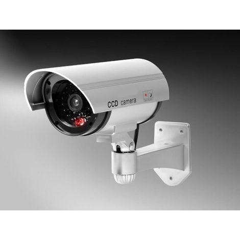 Allemagne outdoor Caméra de sécurité dôme factice CCD Cam Intérieur Réaliste Fausse Surveillance CCTV 1080p Rouge Clignotant LED Objectif Factice et Câble. (1/5)