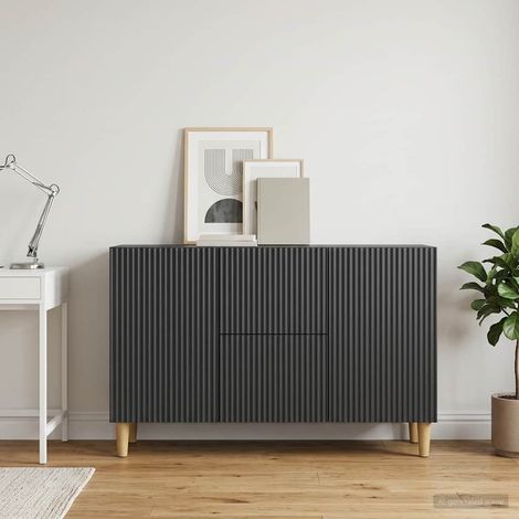 vidaXL Credenza Nero 89 x 34,5 x 60 cm Legno ingegnerizzato (1/5)