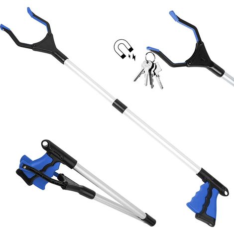 Pinza de jardinería plegable, pinza para recoger basura, pinza para personas mayores, herramienta de brazo extensible, brazo de agarre de 82 cm (1/5)