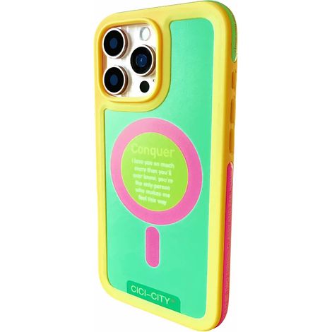 Étui MagSafe pour iPhone (iPhone 16 Pro, jaune-vert)