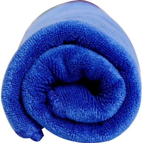 BUNTHAUS Serviette en microfibre pour Sécher les Cheveux, super absorbant,(blue)